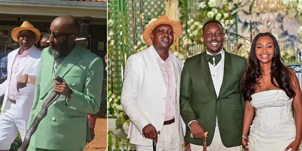 Shaffie Weru’s Walking Stick Steals the Show at High-Profile Karen Wedding